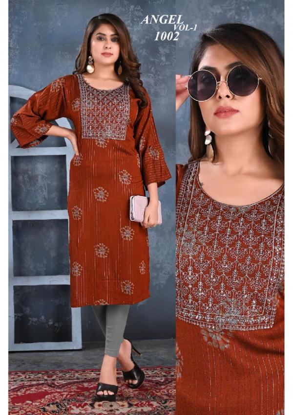 Riyaa Angel Vol 1 Rayon Designer Exclusive Kurti collection